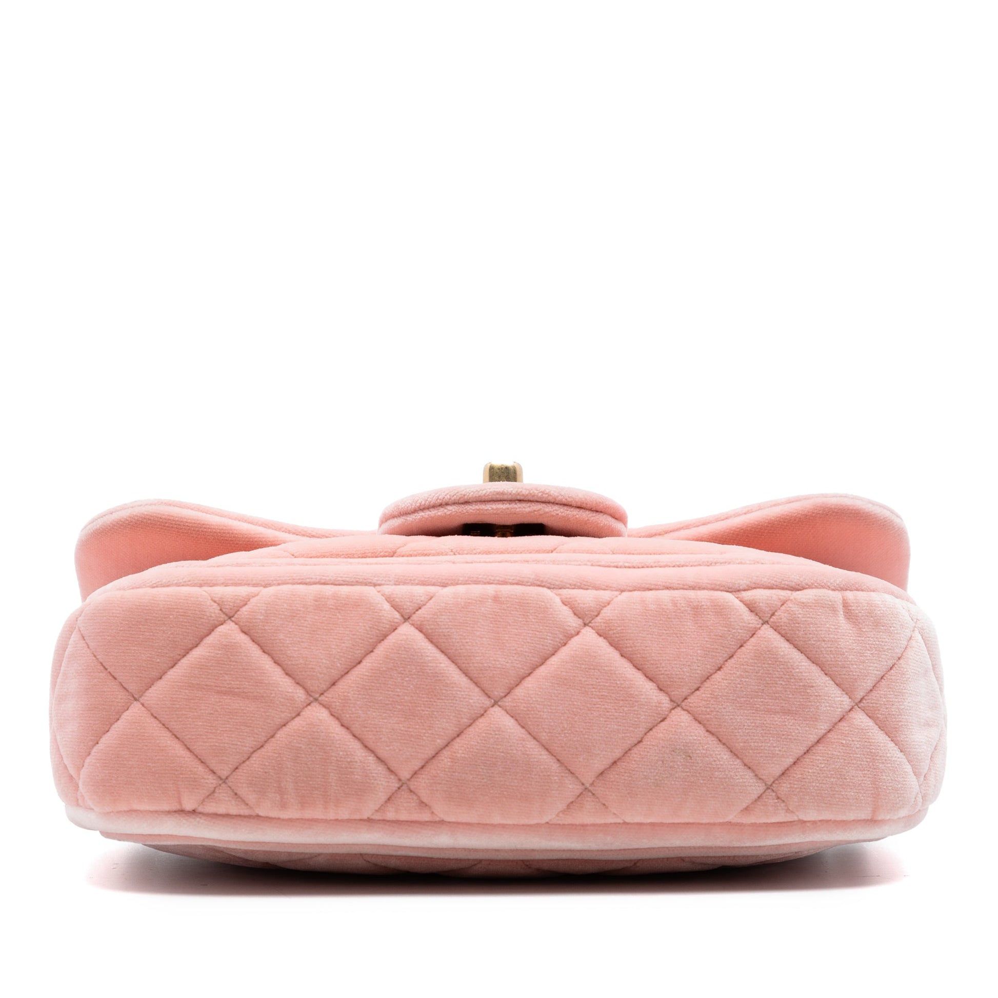 Chanel Mini Quilted Velvet Double Frame Flap