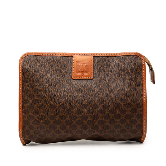 Celine Macadam Coated Canvas Clutch