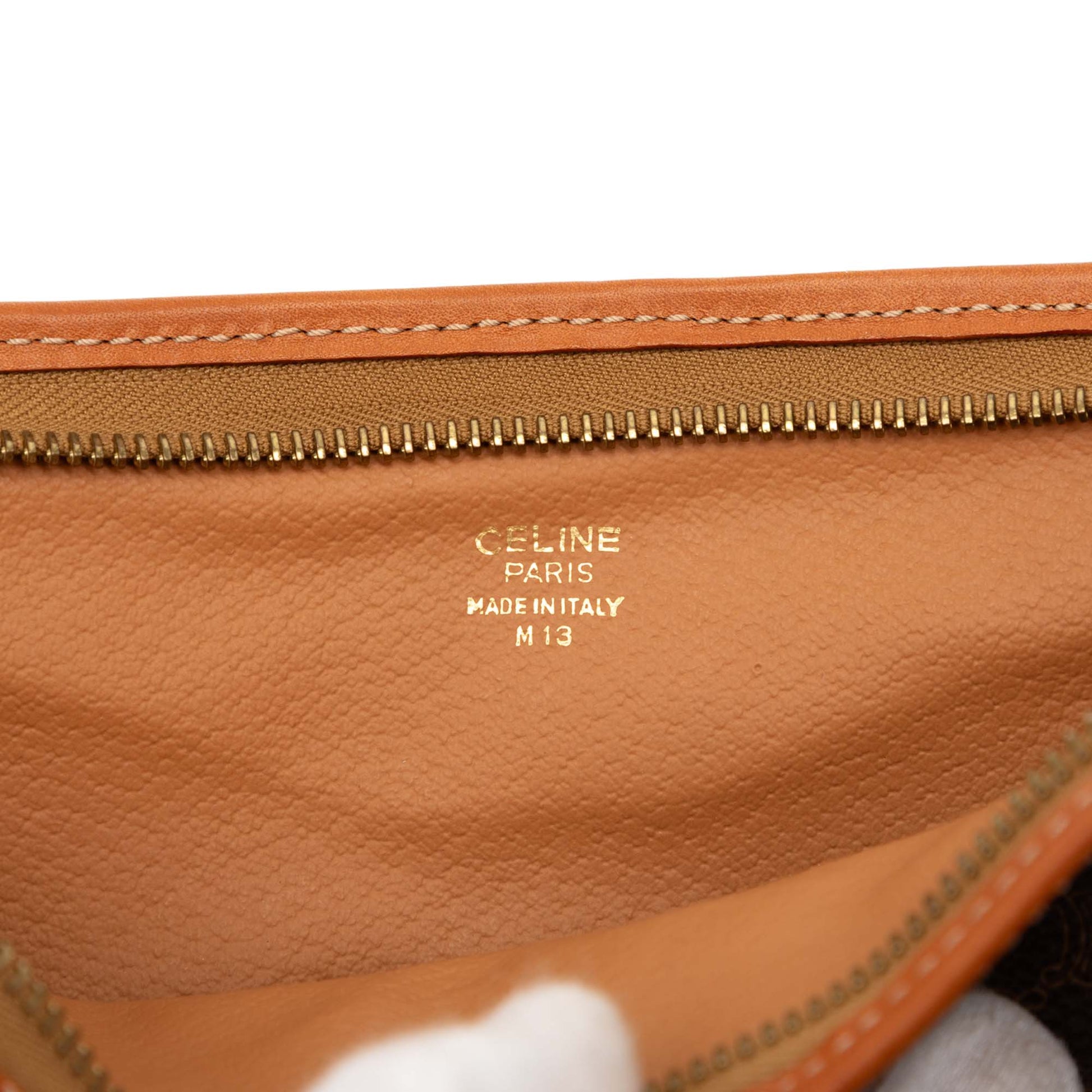 Celine Macadam Coated Canvas Clutch