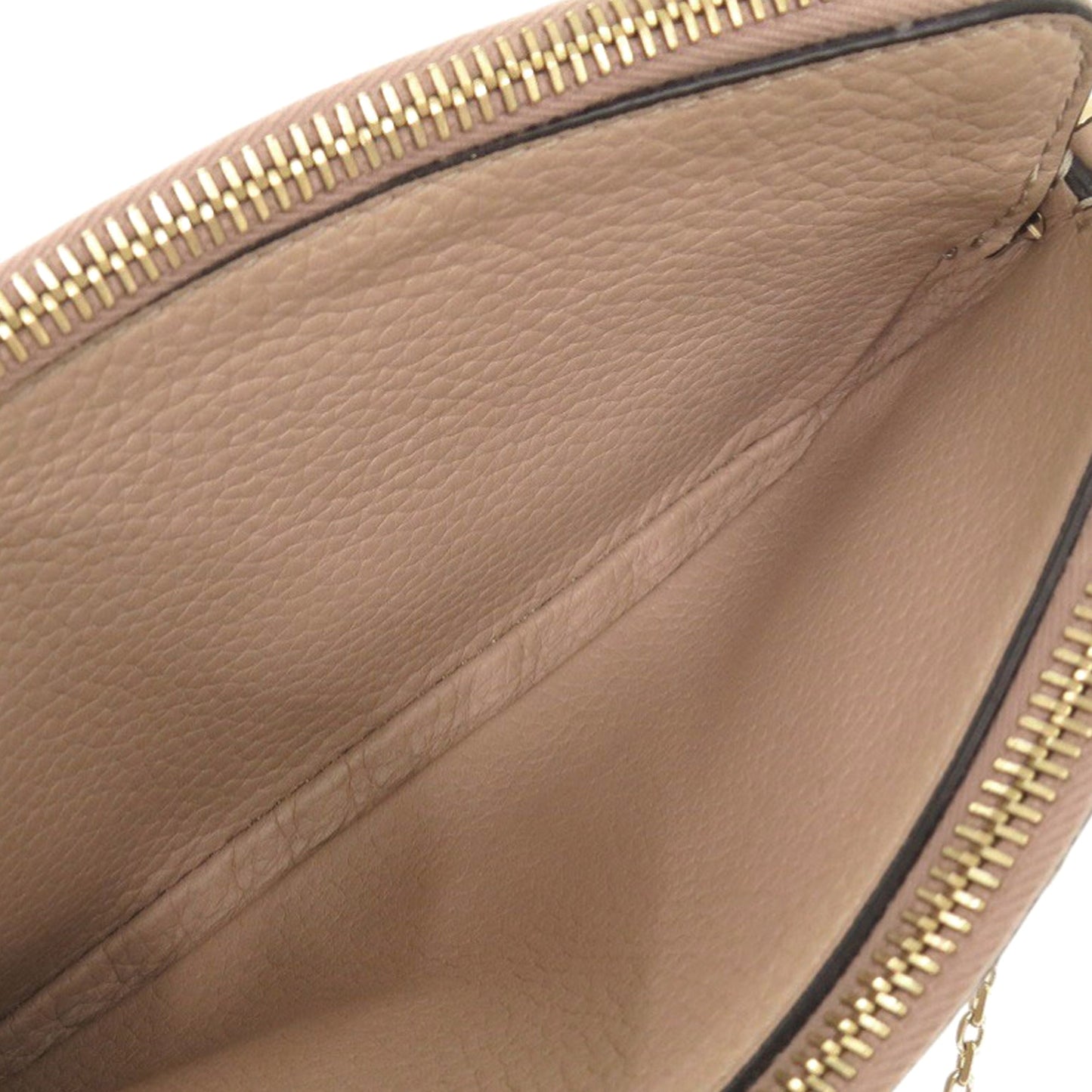 Valentino Pebbled Calfskin Rockstud Double Zip Chain Pouch