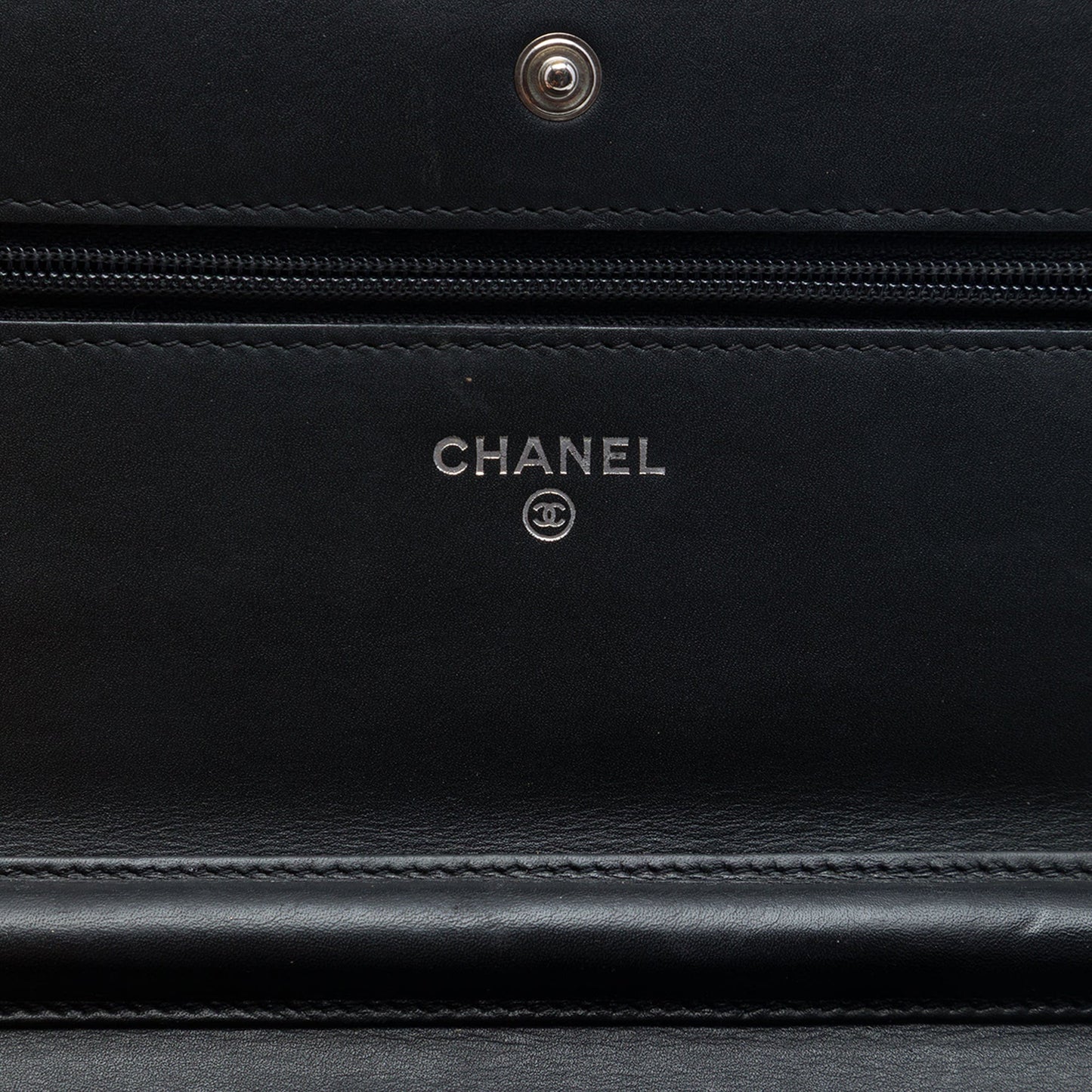 Chanel CC Quilted Calfskin Double Stitch Hamptons Wallet On Chain