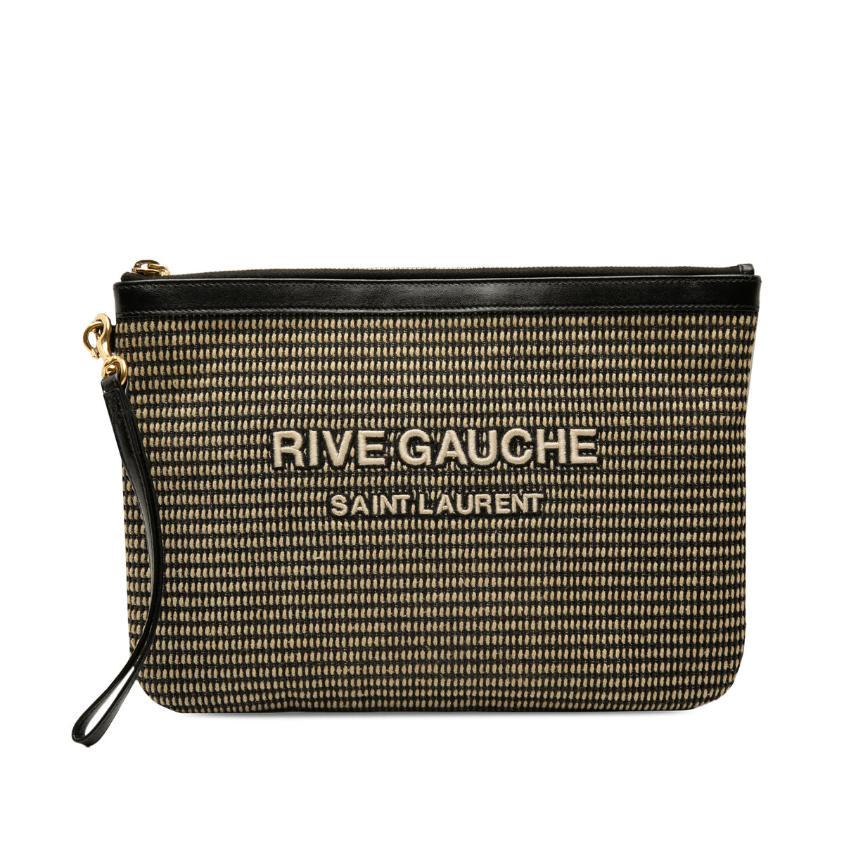 Saint Laurent Raffia Rive Gauche Clutch