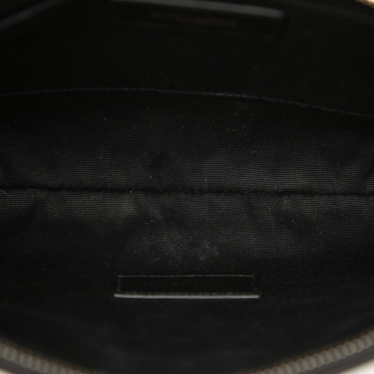 Saint Laurent Raffia Rive Gauche Clutch