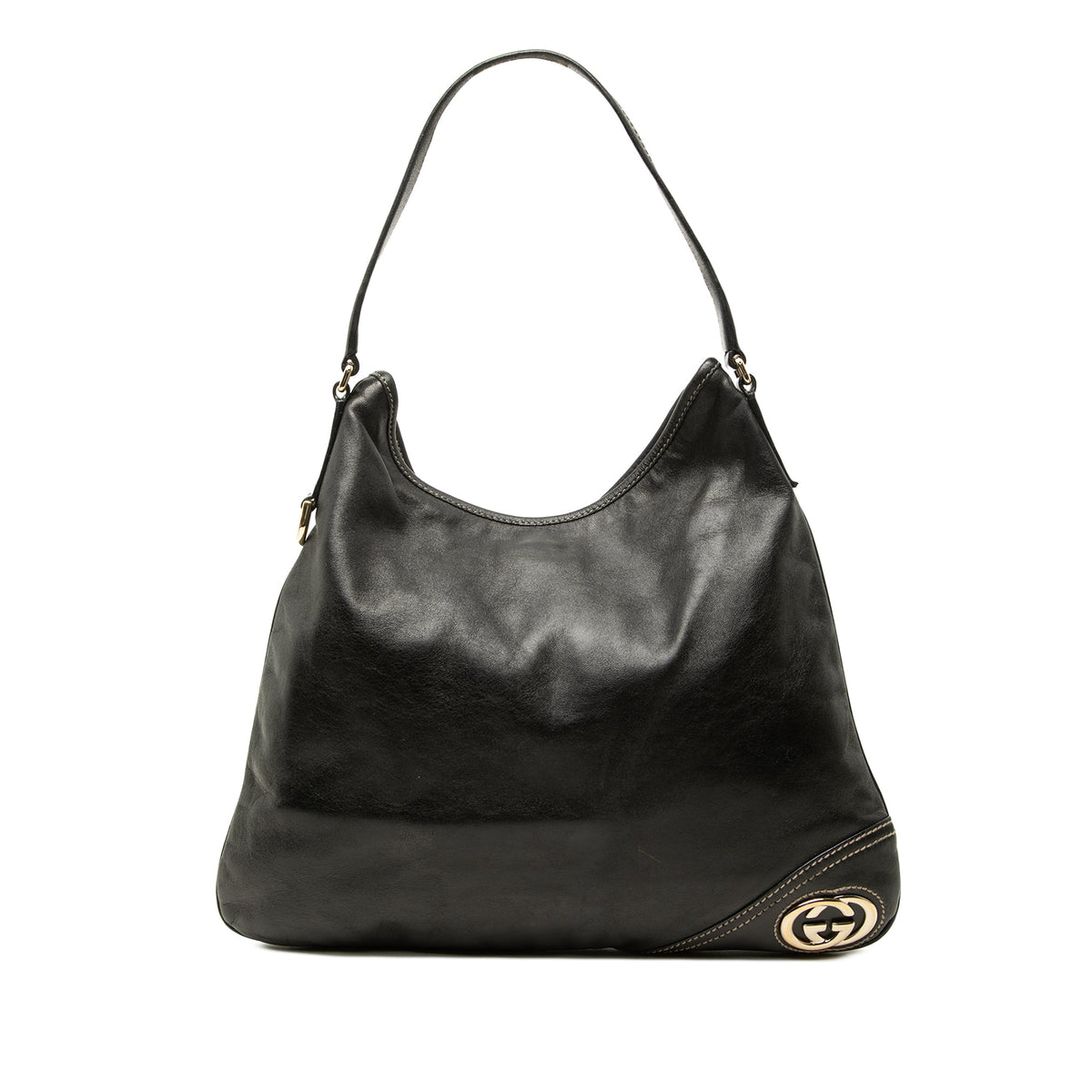 Gucci Calfskin New Britt Hobo — Black
