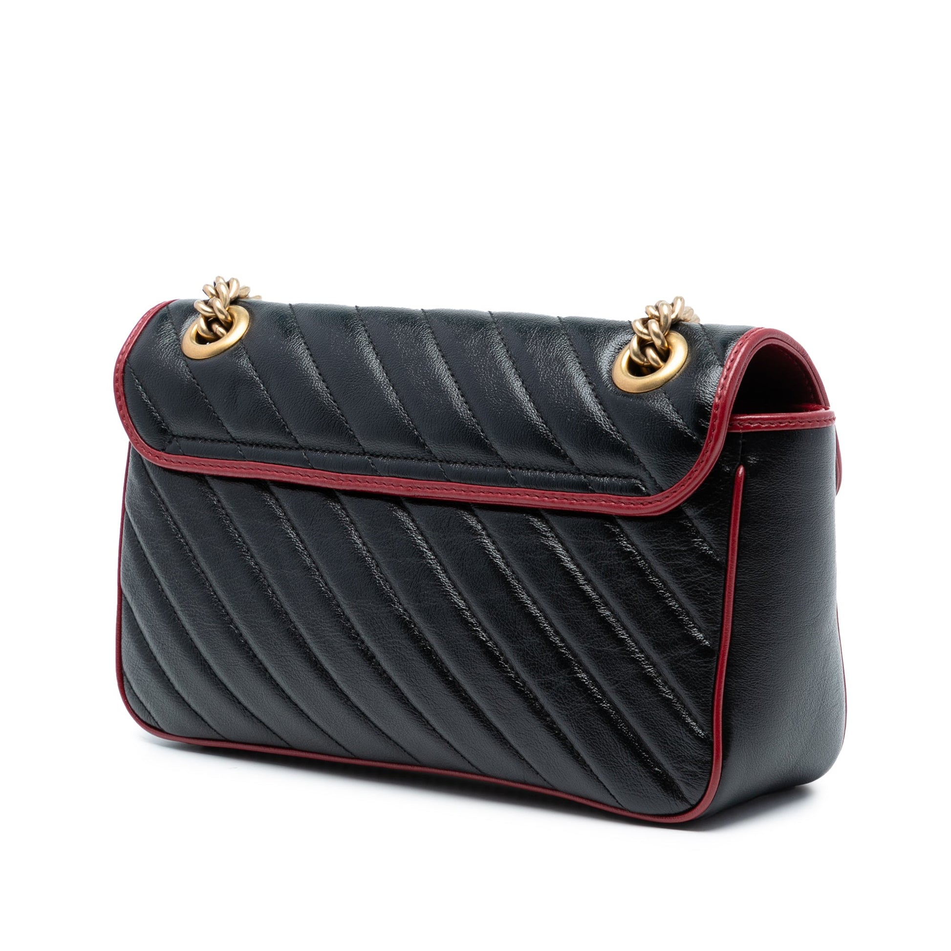 Medium GG Marmont Matelasse Diagonal Leather Torchon Shoulder Bag
