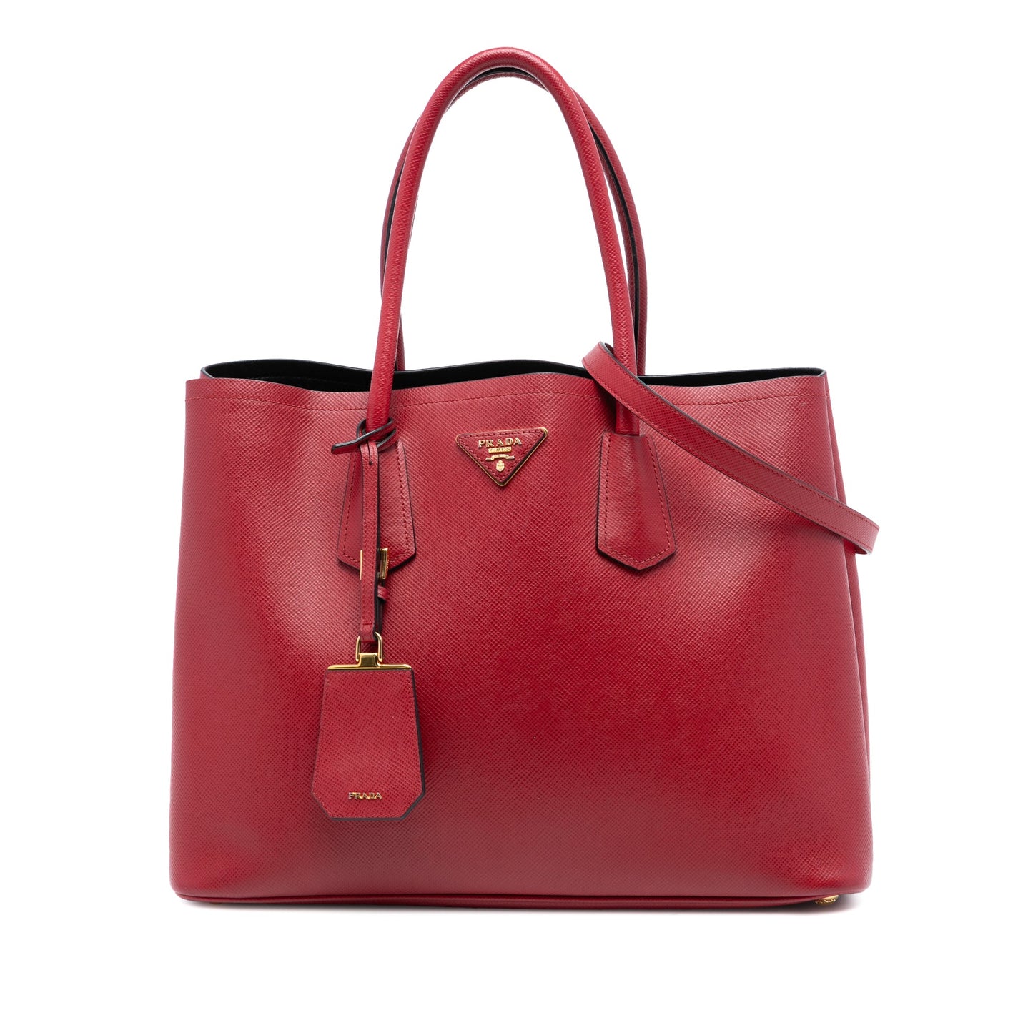 Prada Medium Saffiano Cuir Double Satchel