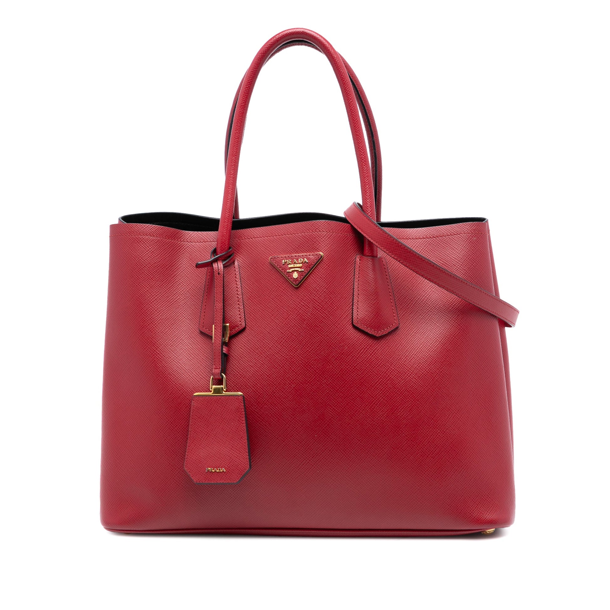 Prada Medium Saffiano Cuir Double Satchel