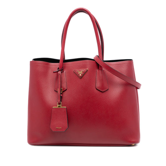 Prada Medium Saffiano Cuir Double Satchel