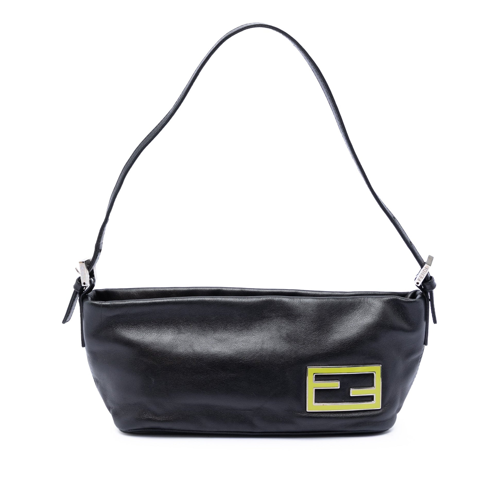 Fendi Leather FF Baguette Shoulder Bag