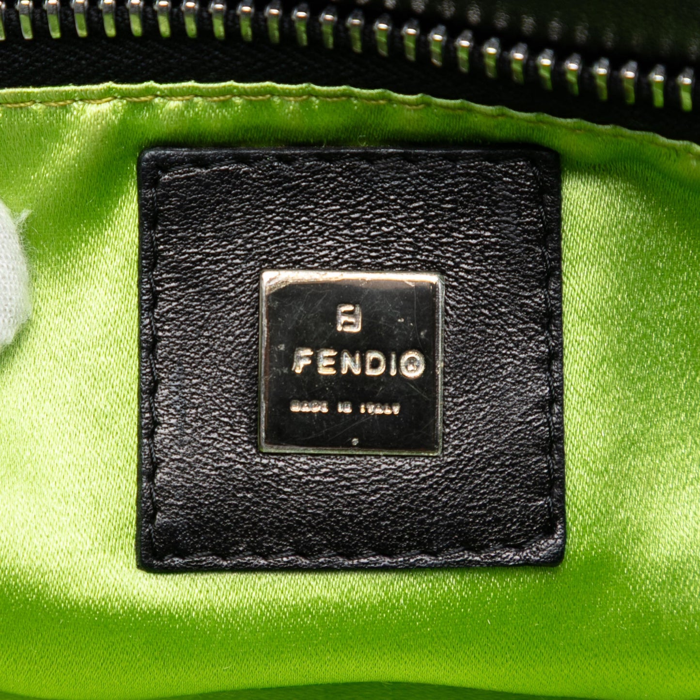 Fendi Leather FF Baguette Shoulder Bag