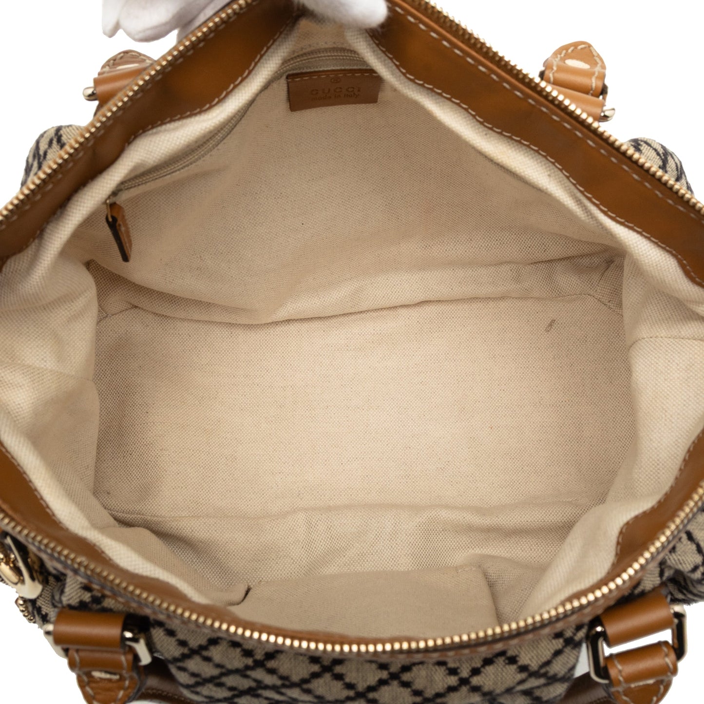 Gucci Diamante Canvas Sukey Satchel