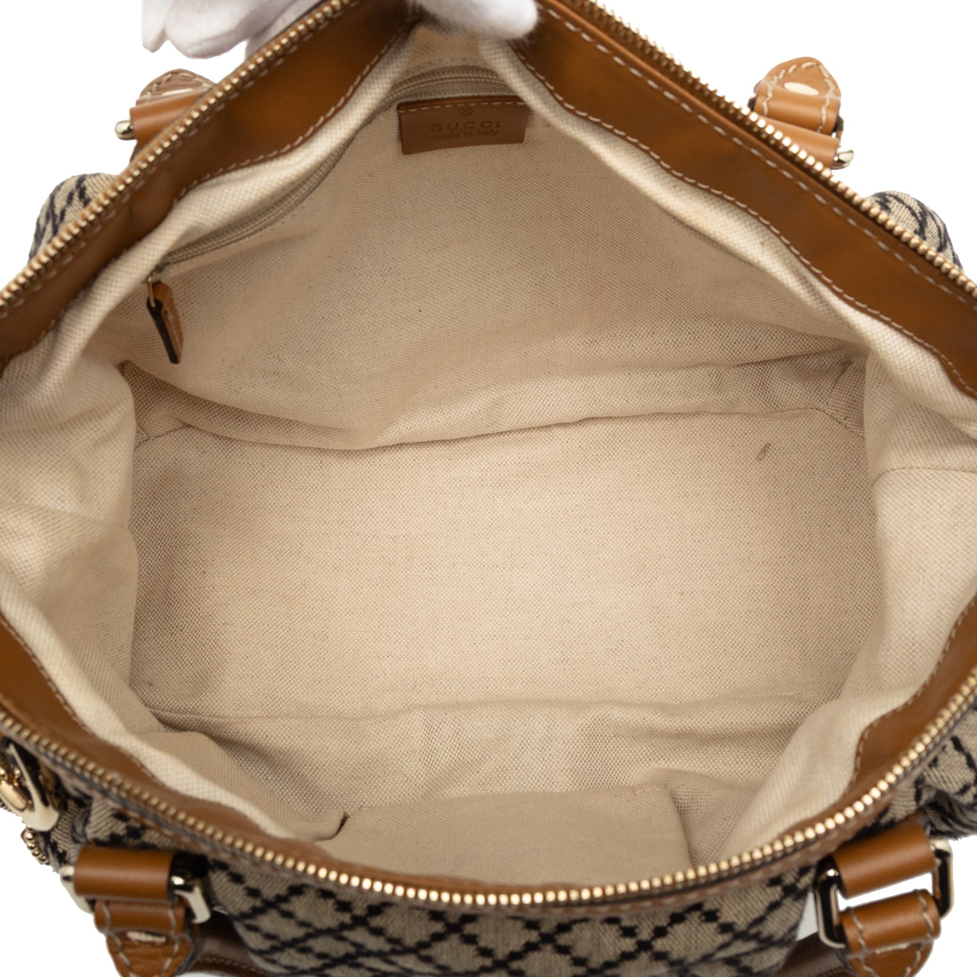 Gucci Diamante Canvas Sukey Satchel