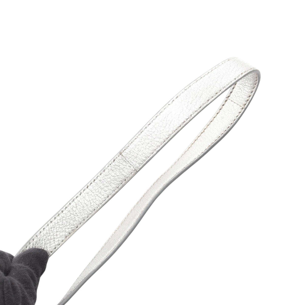 Miu Miu Metallic Goatskin Madras Crossbody — Silver