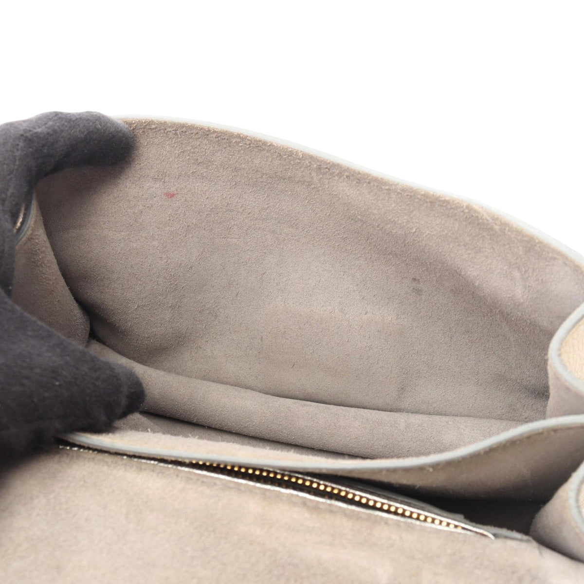 Miu Miu Metallic Goatskin Madras Crossbody — Silver