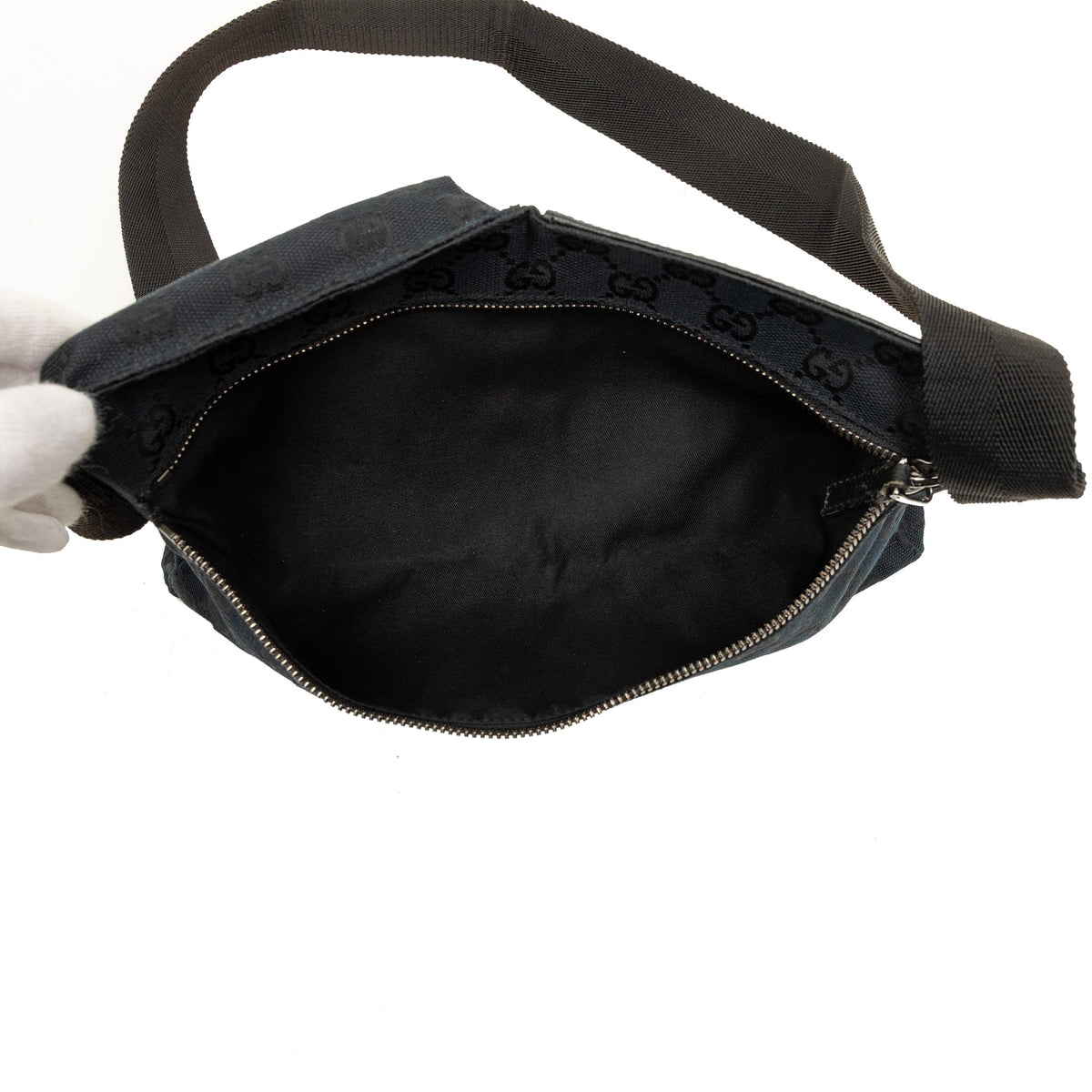 Gucci GG Canvas Double Pocket Belt Bag