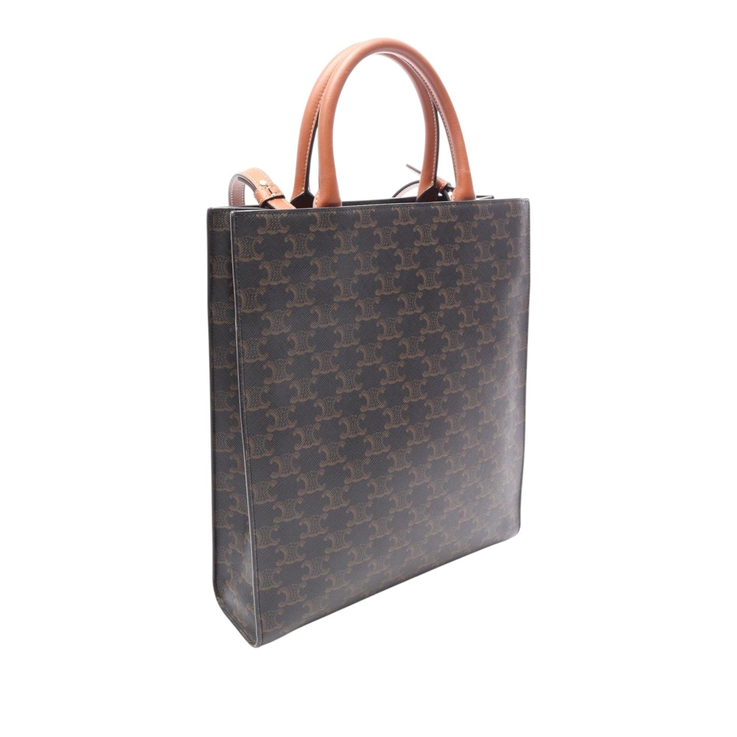 Celine Small Triomphe Coated Canvas Vertical Cabas Tote