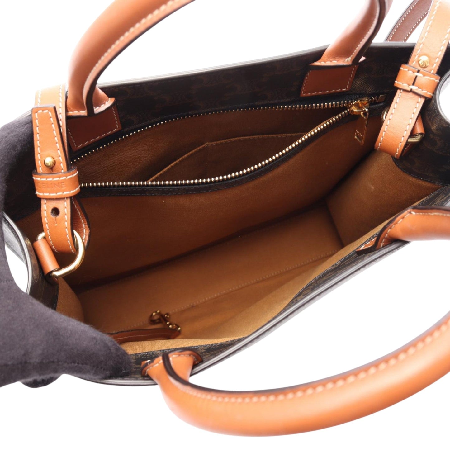 Celine Small Triomphe Coated Canvas Vertical Cabas Tote