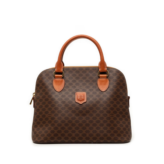 Celine Macadam Coated Canvas Dome Handbag