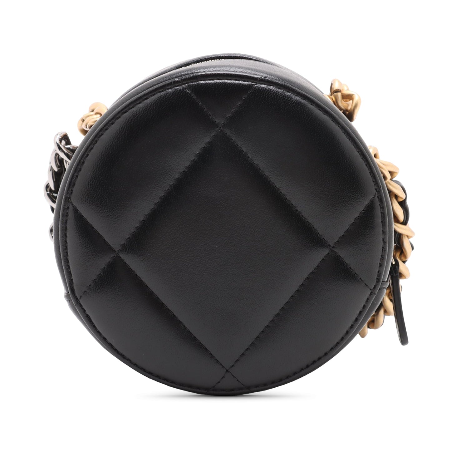 Chanel Lambskin 19 Round Clutch with Chain