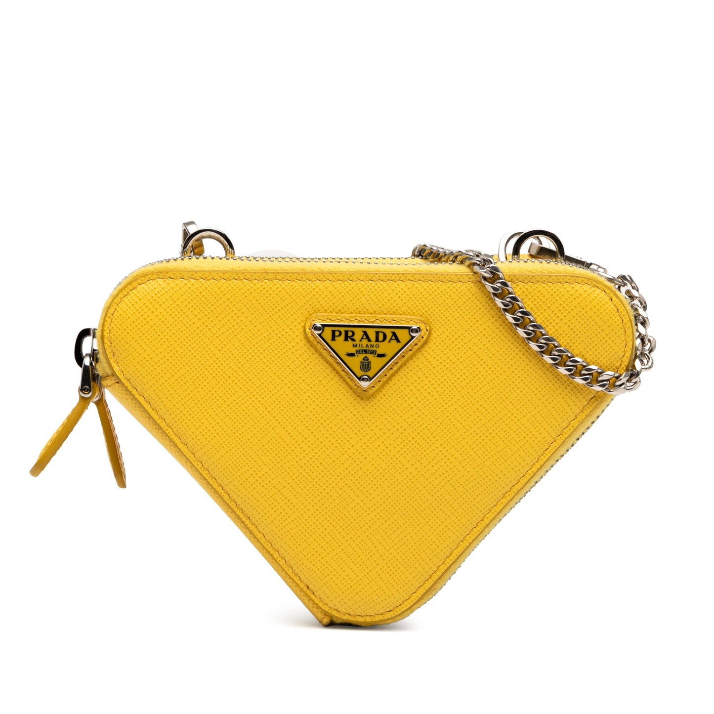 Prada Mini Saffiano Lux Double Triangle Satchel
