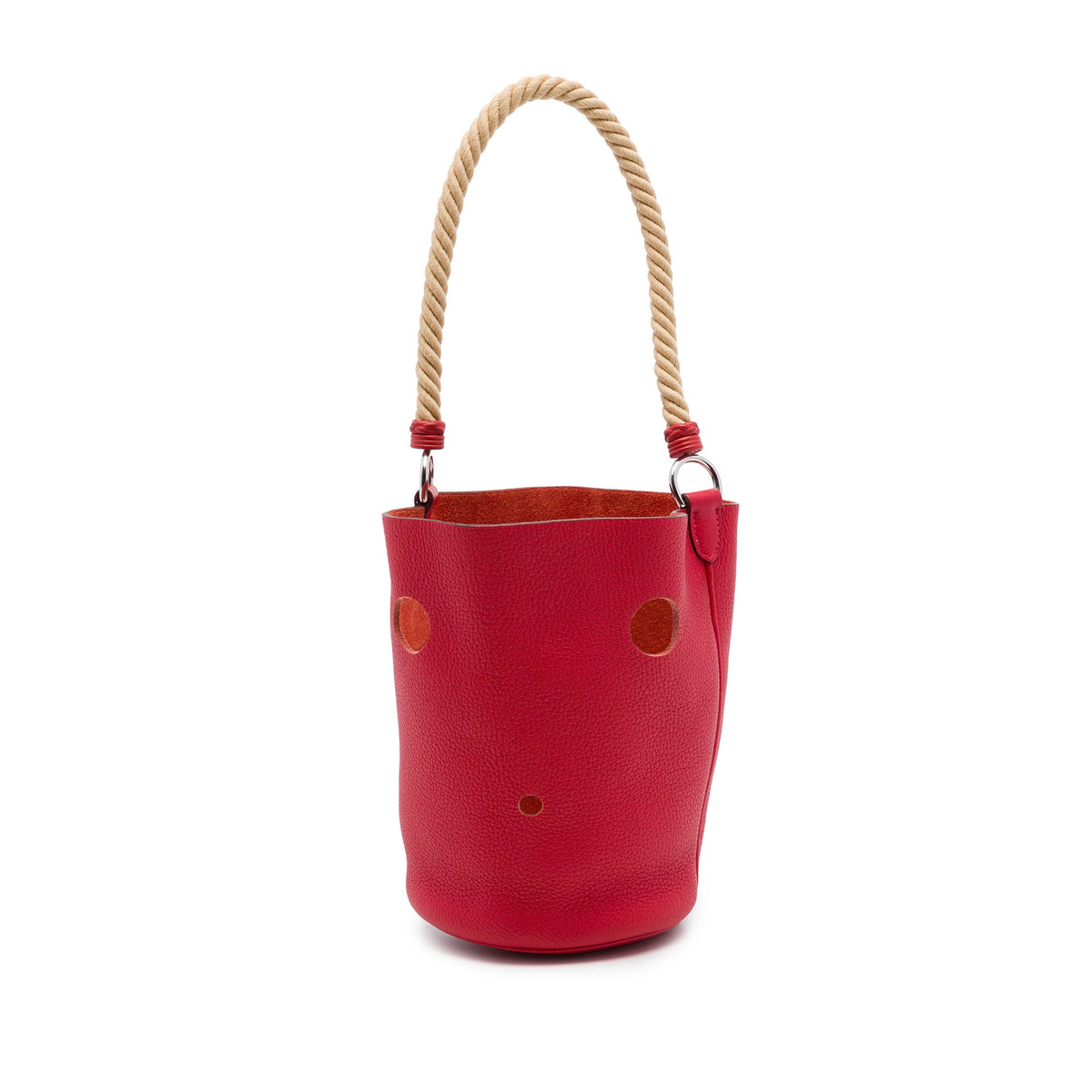 Hermès Clemence Mangeoire Bucket PM — Red