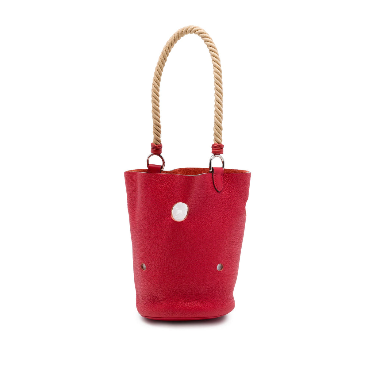Hermès Clemence Mangeoire Bucket PM — Red