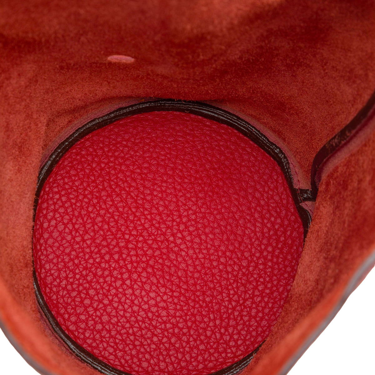 Hermès Clemence Mangeoire Bucket PM — Red