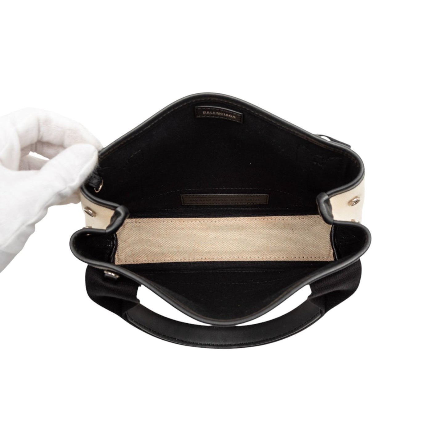 Balenciaga Canvas Navy Cabas XS