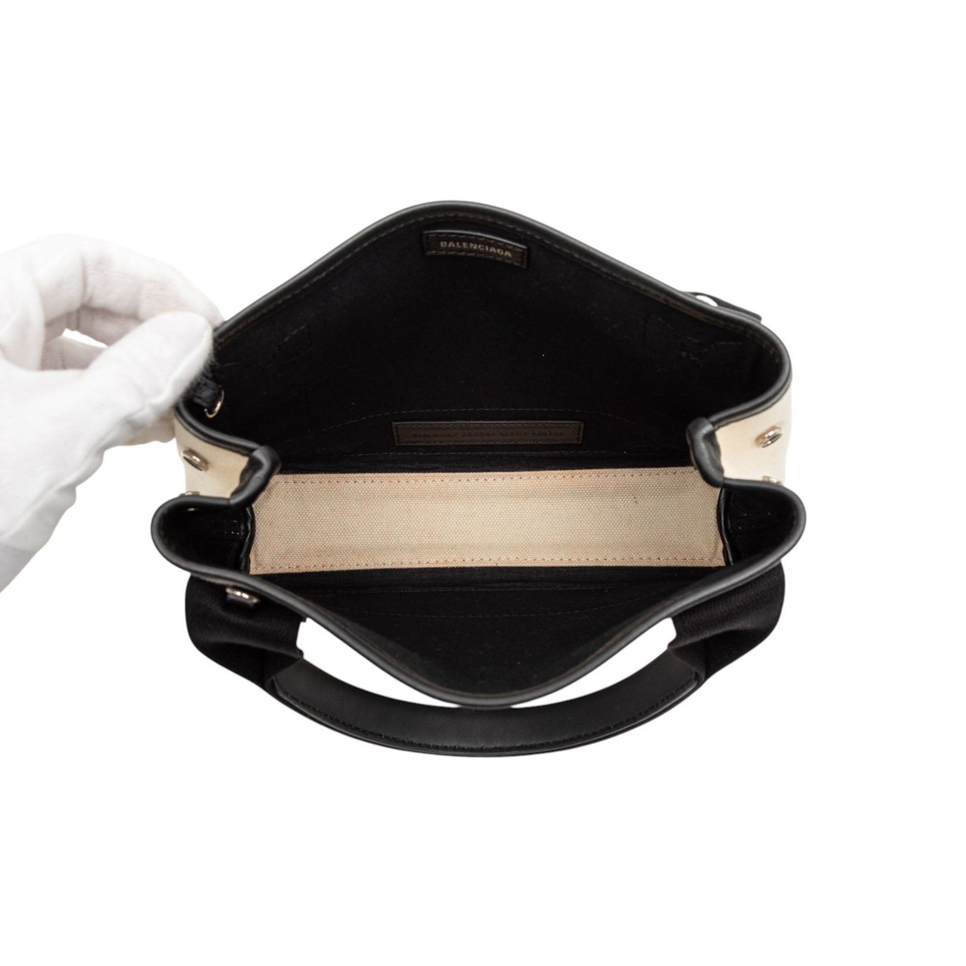Balenciaga Canvas Navy Cabas XS