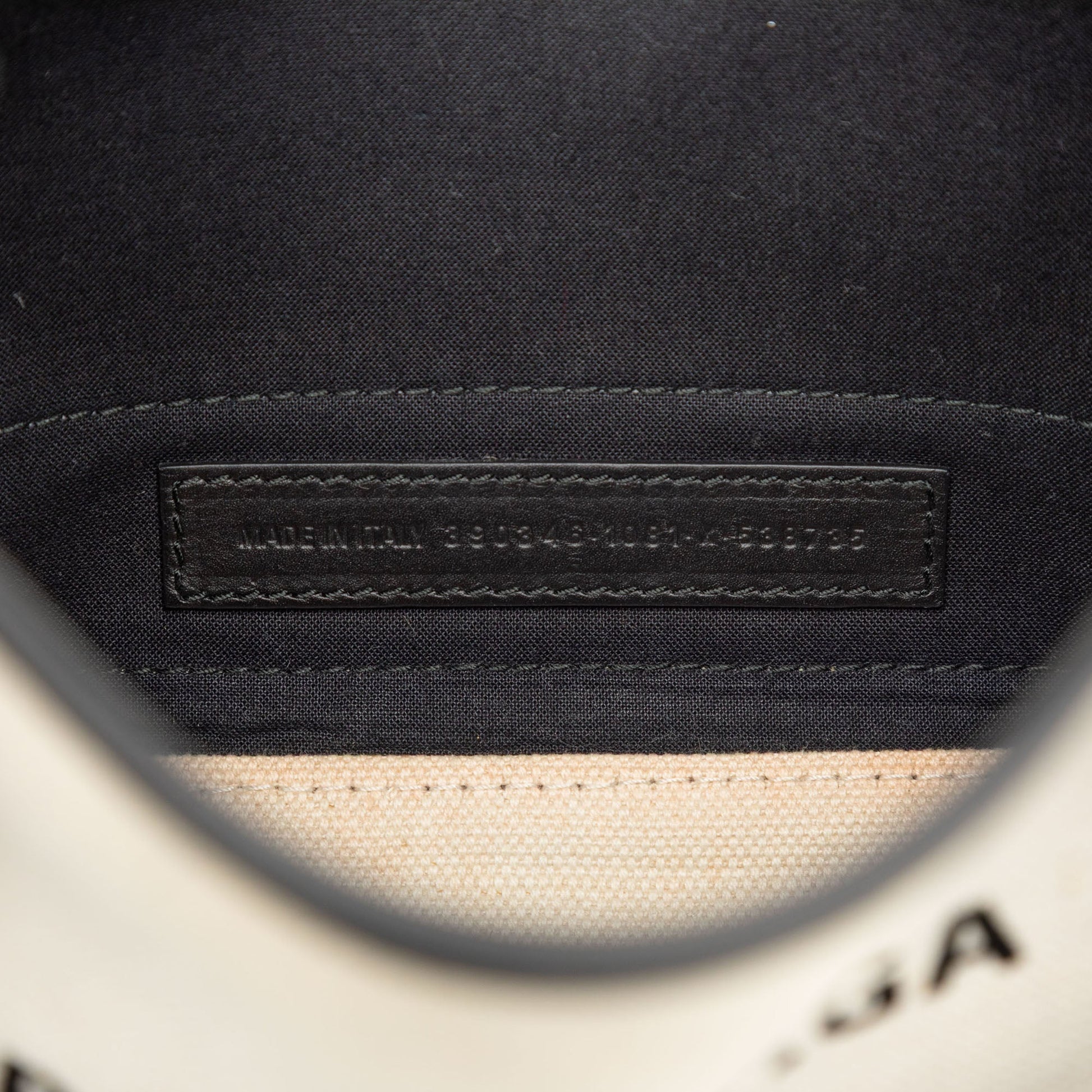 Balenciaga Canvas Navy Cabas XS