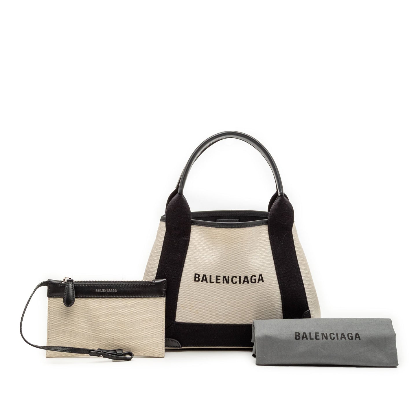 Balenciaga Canvas Navy Cabas XS