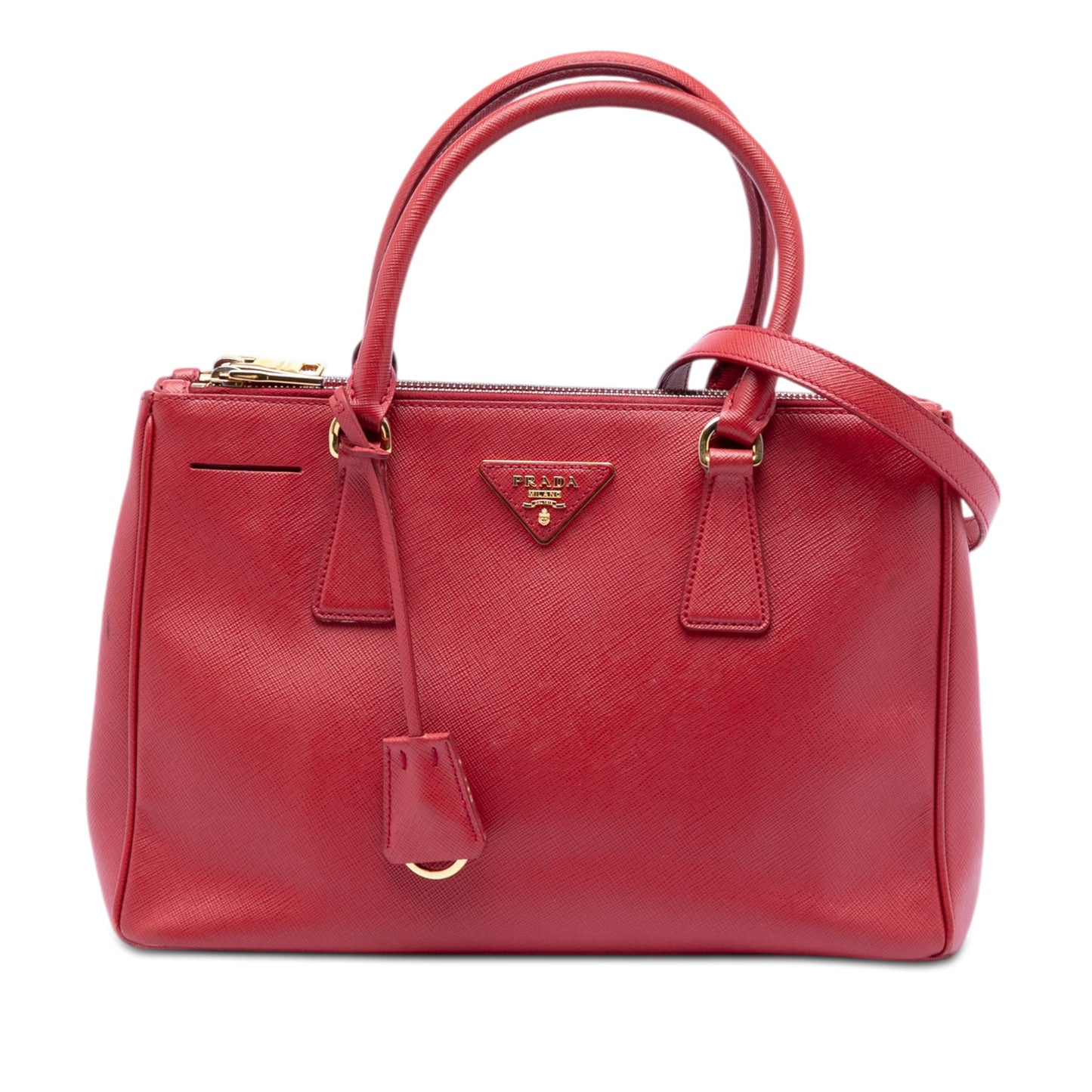 Prada Small Saffiano Lux Galleria Double Zip Satchel