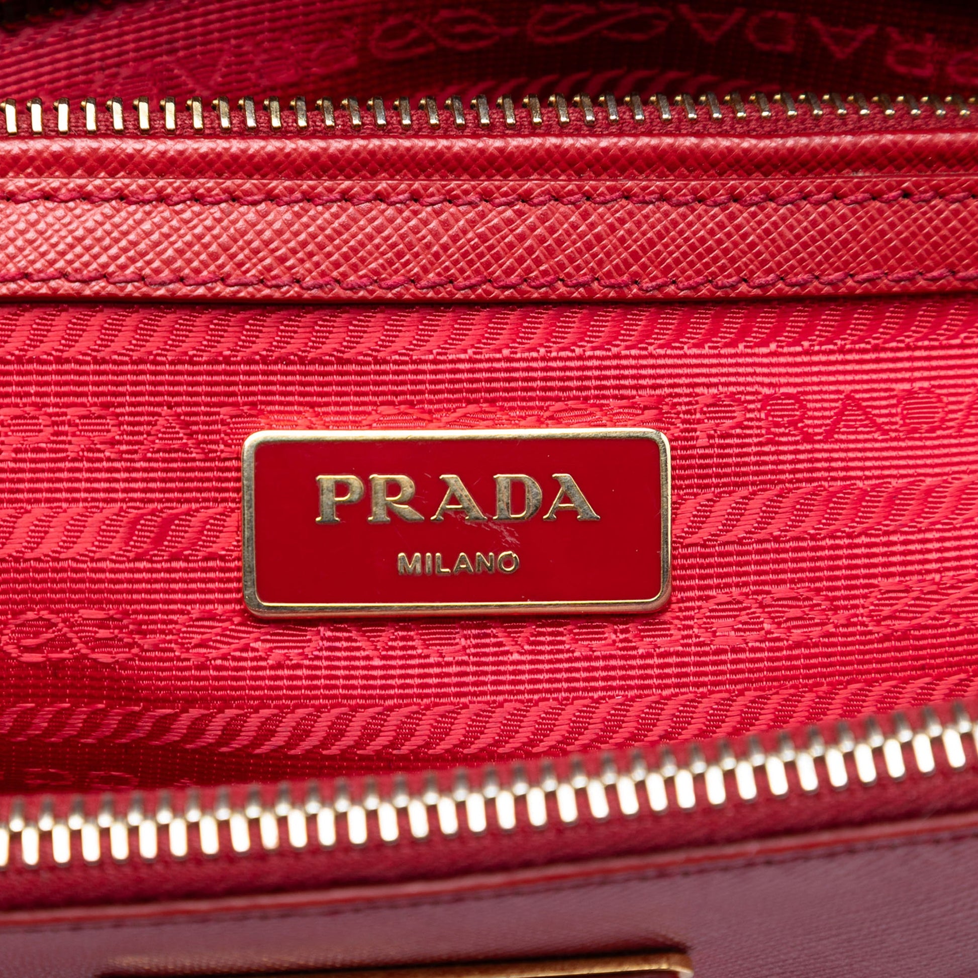 Prada Small Saffiano Lux Galleria Double Zip Satchel