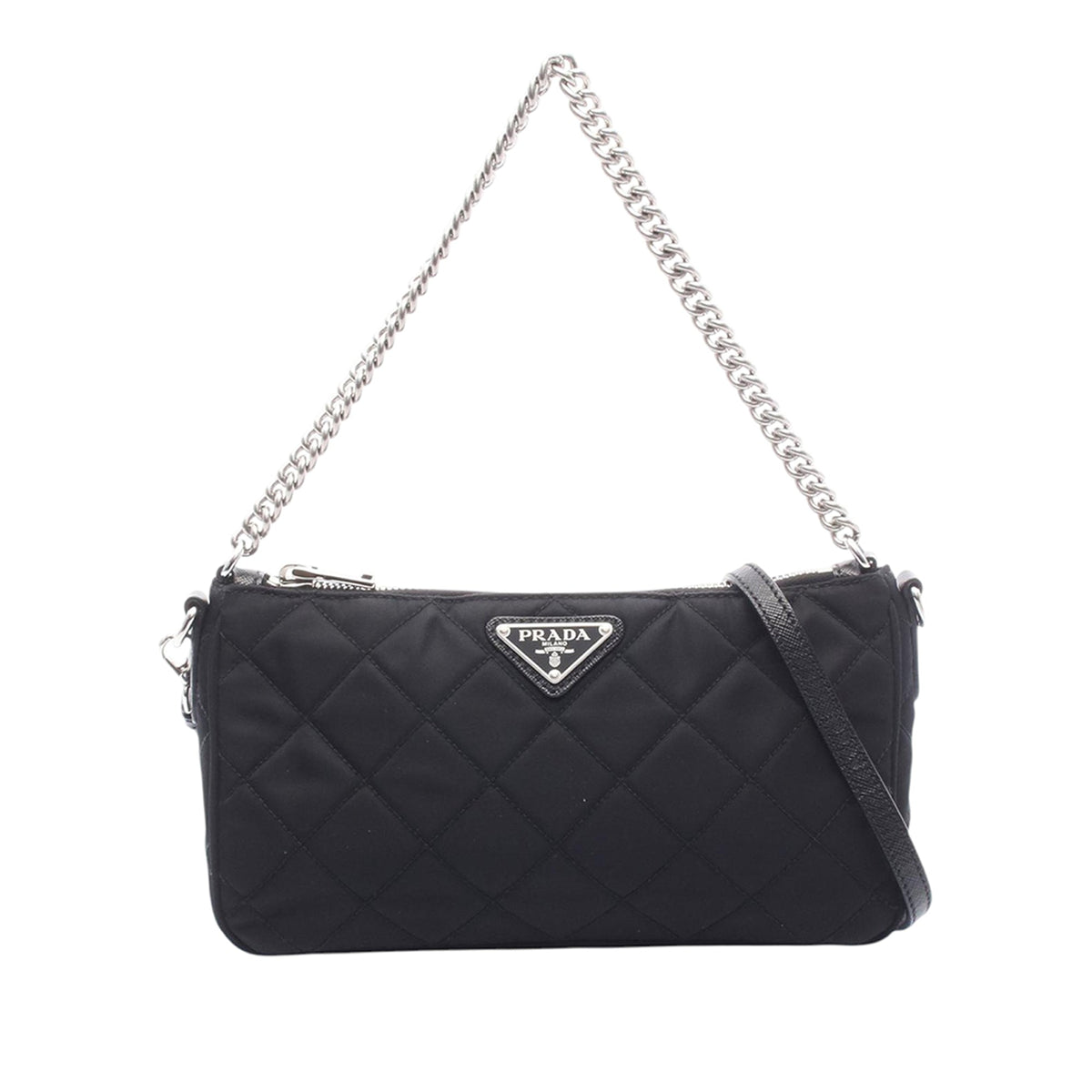 Prada Tessuto Quilted Chain Satchel
