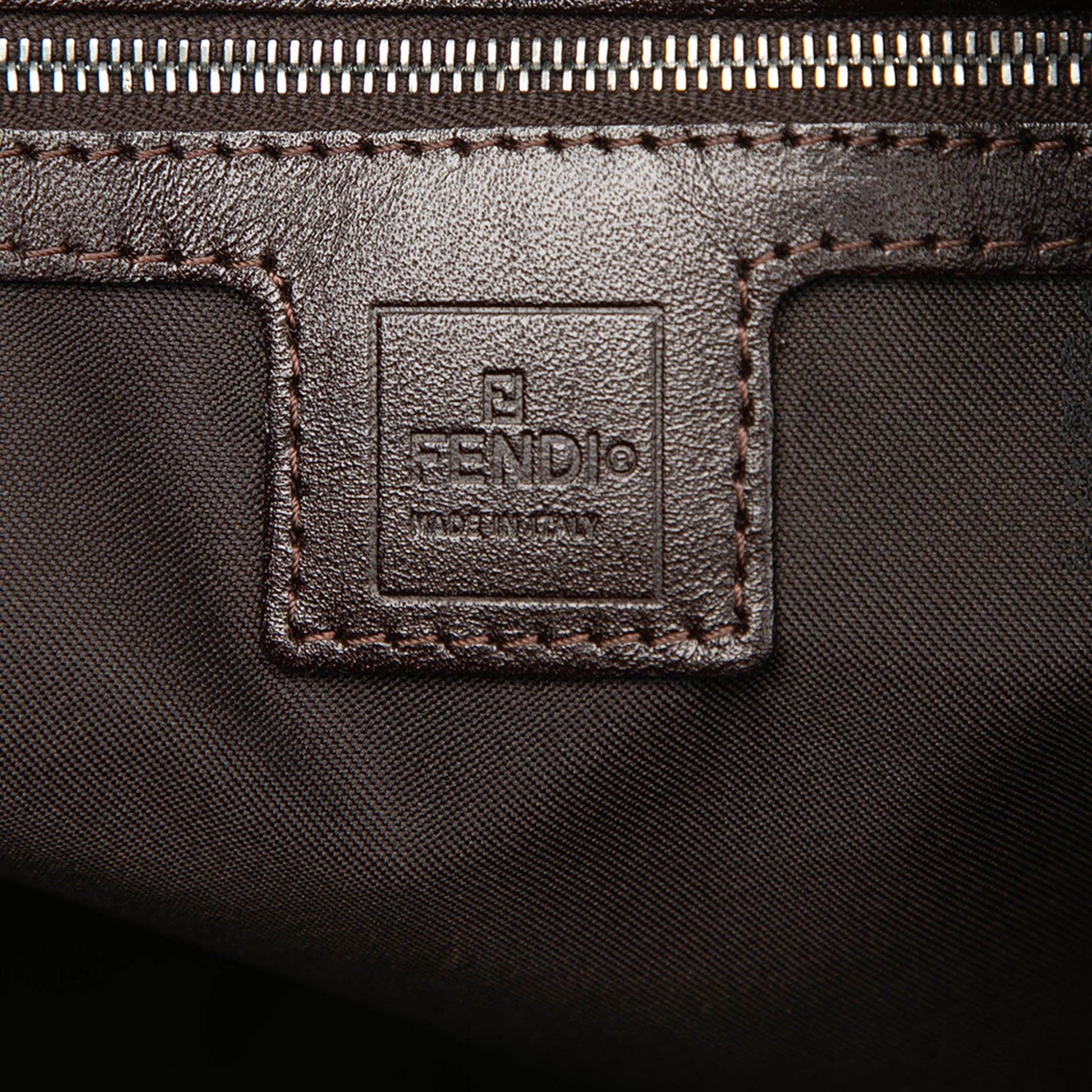 Fendi Zucca Canvas Shoulder Bag