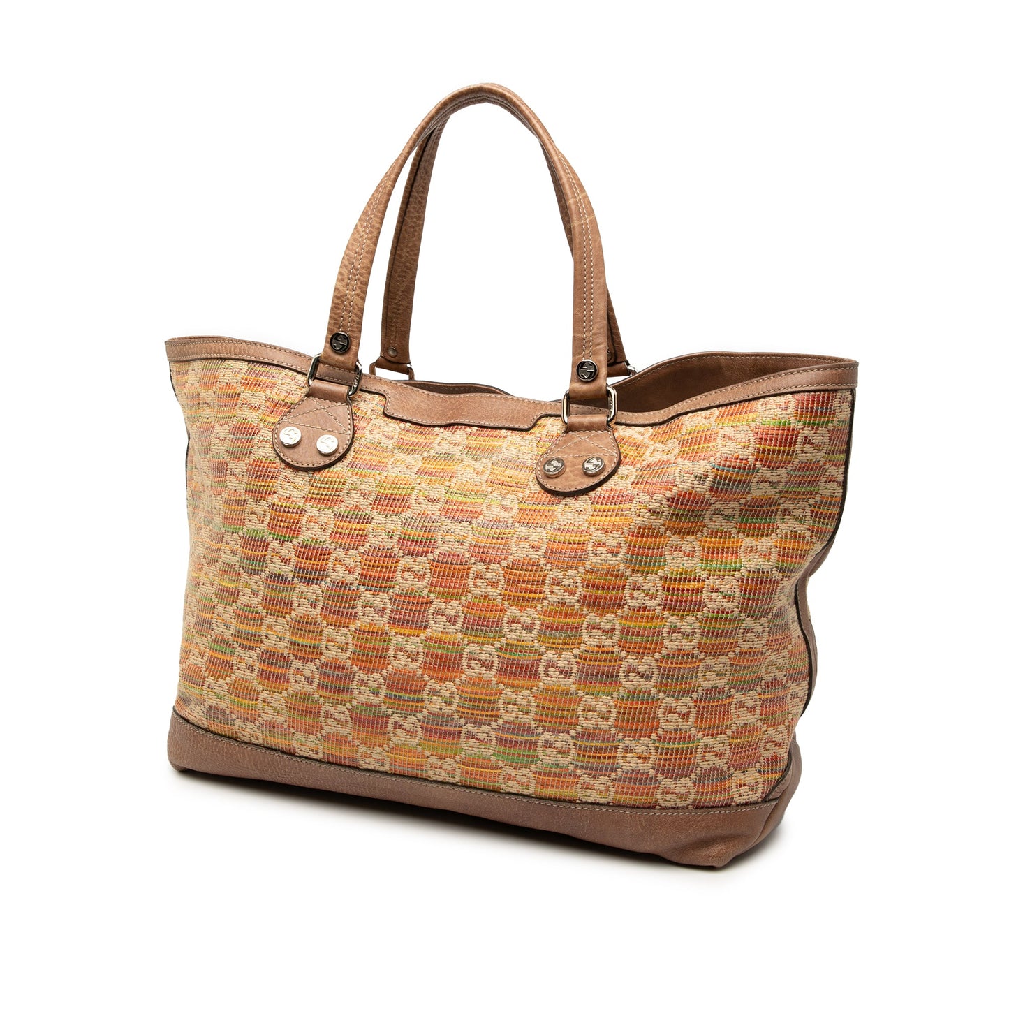 Gucci GG Straw Libeccio Sunset Tote