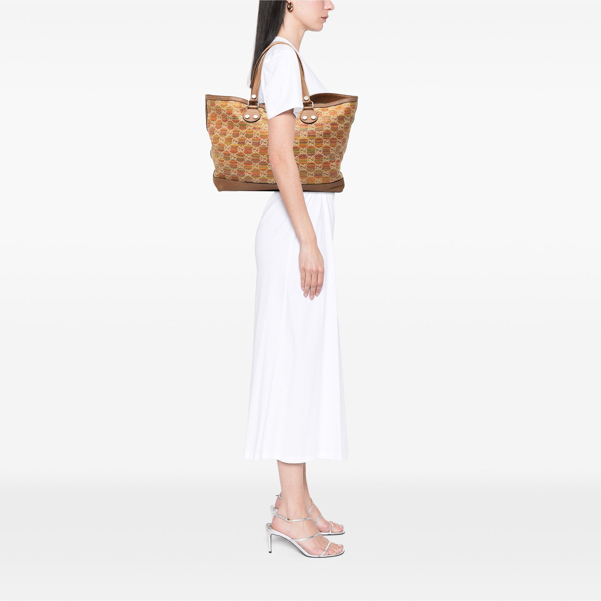 Gucci GG Straw Libeccio Sunset Tote