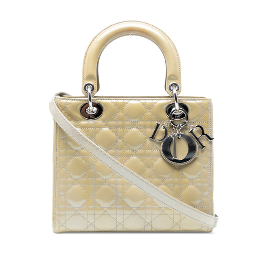 Dior Medium Patent Cannage Lady Dior