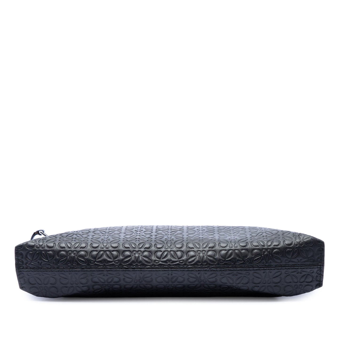 LOEWE Embossed Anagram Leather Repeat T Clutch