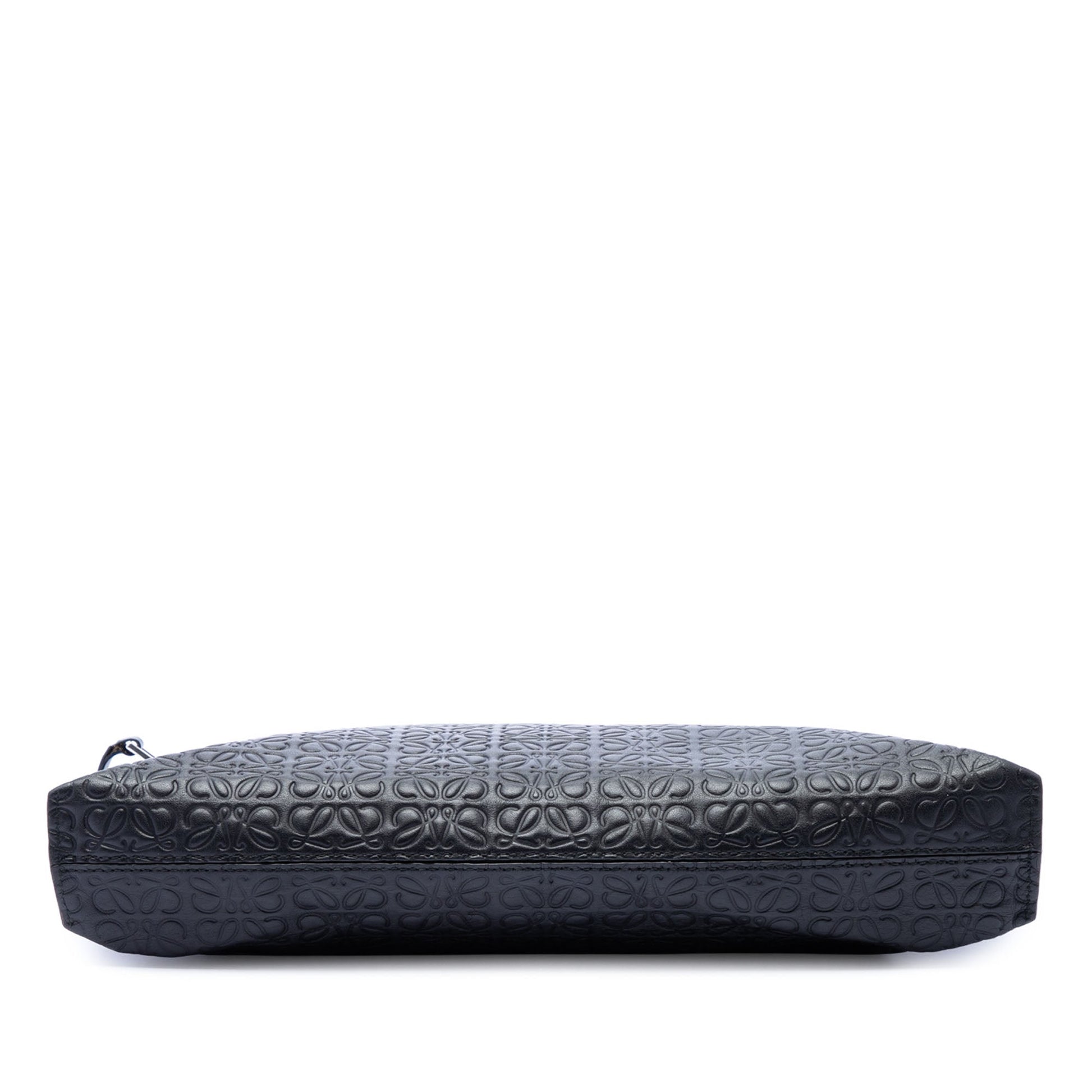 LOEWE Embossed Anagram Leather Repeat T Clutch
