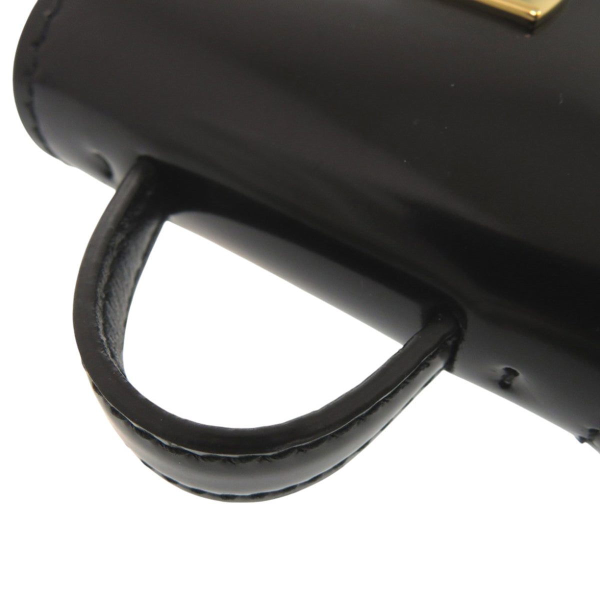 Ferragamo Smooth Calfskin Gancini Top Handle AirPods Case with Chain