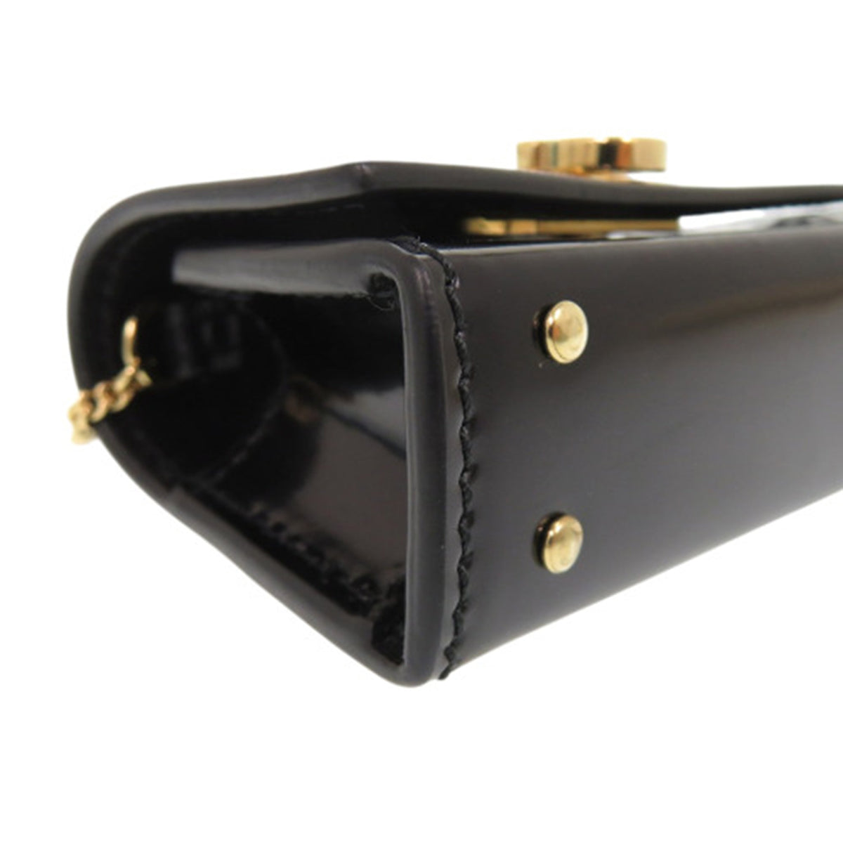 Ferragamo Smooth Calfskin Gancini Top Handle AirPods Case with Chain