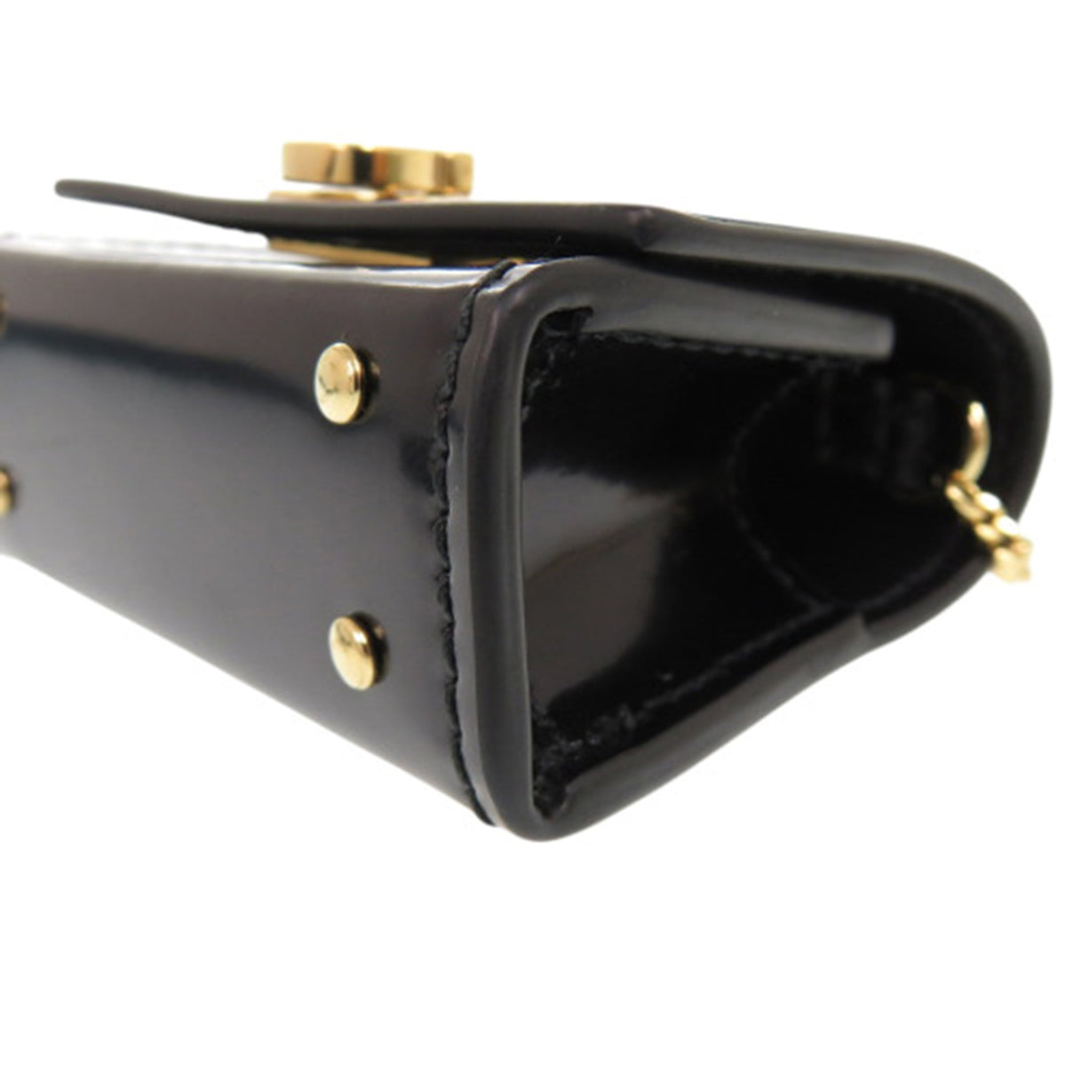 Ferragamo Smooth Calfskin Gancini Top Handle AirPods Case with Chain