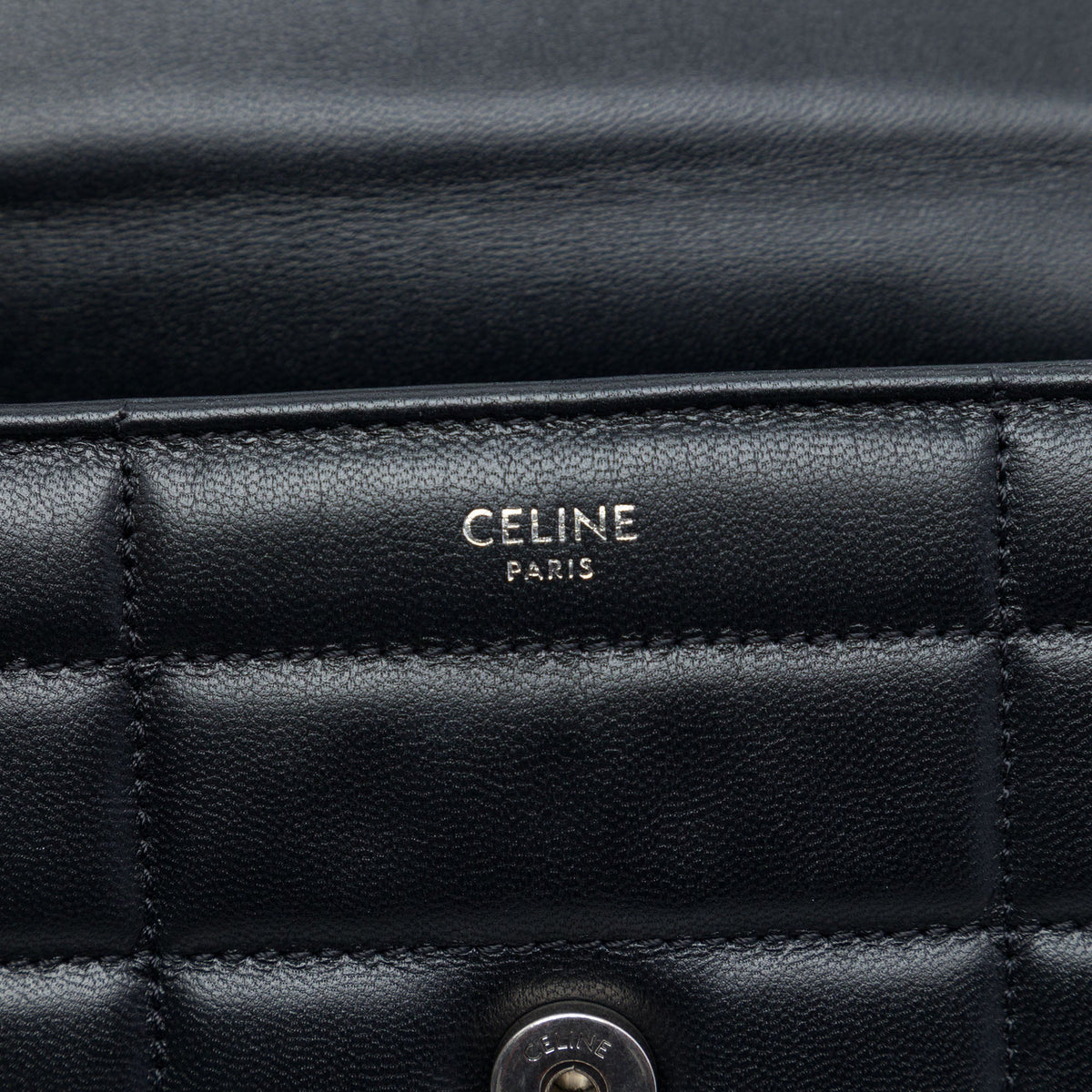 Celine Matelasse Goatskin Monochrome Chain Shoulder Bag