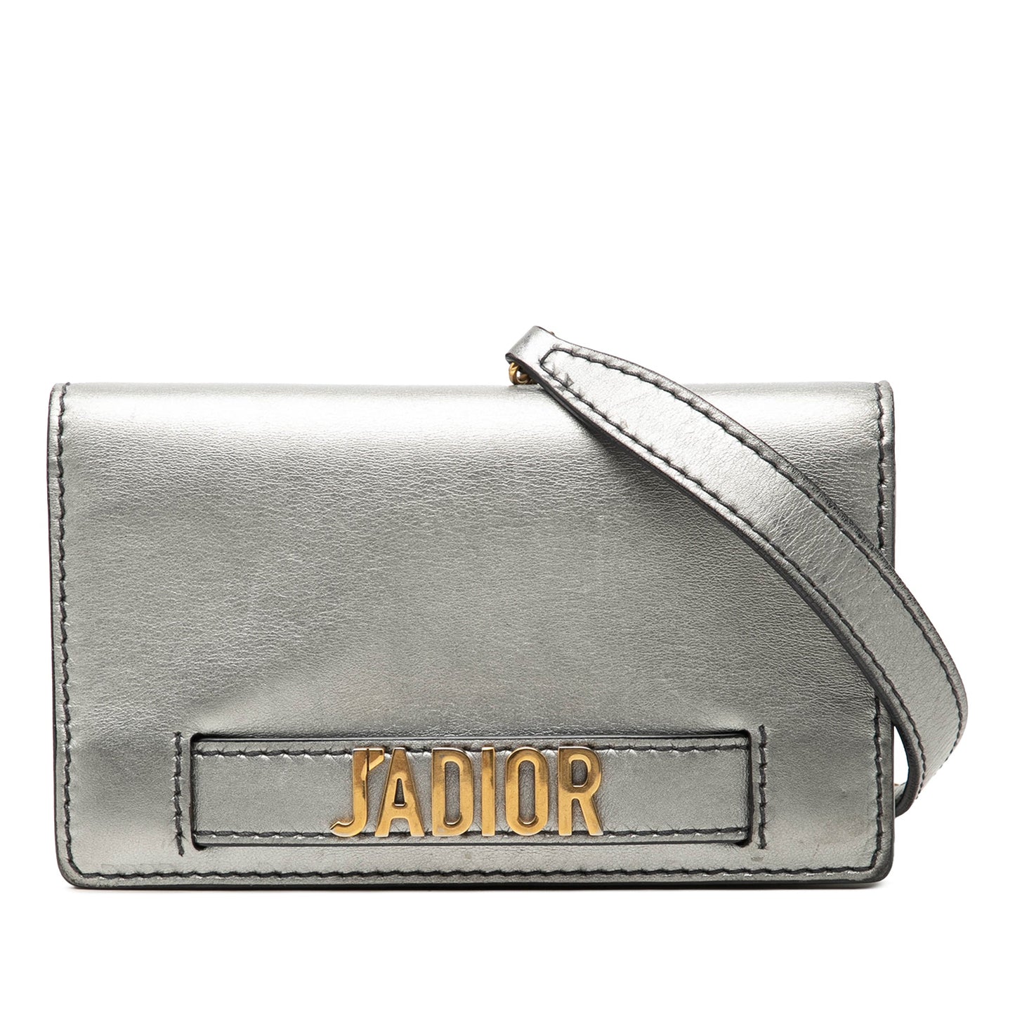Dior Metallic Calfskin JAdior Clutch with Chain