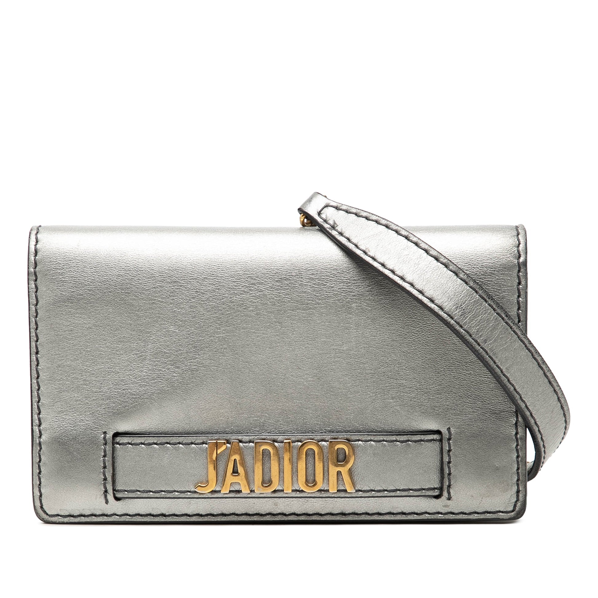 Dior Metallic Calfskin JAdior Clutch with Chain