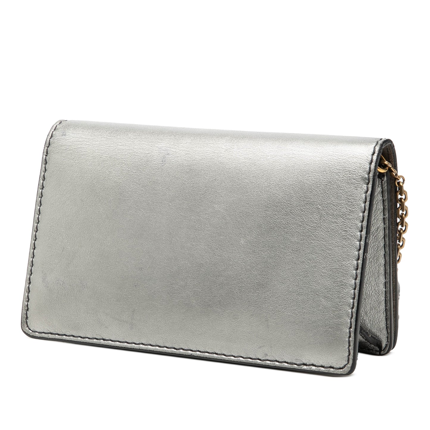 Dior Metallic Calfskin JAdior Clutch with Chain