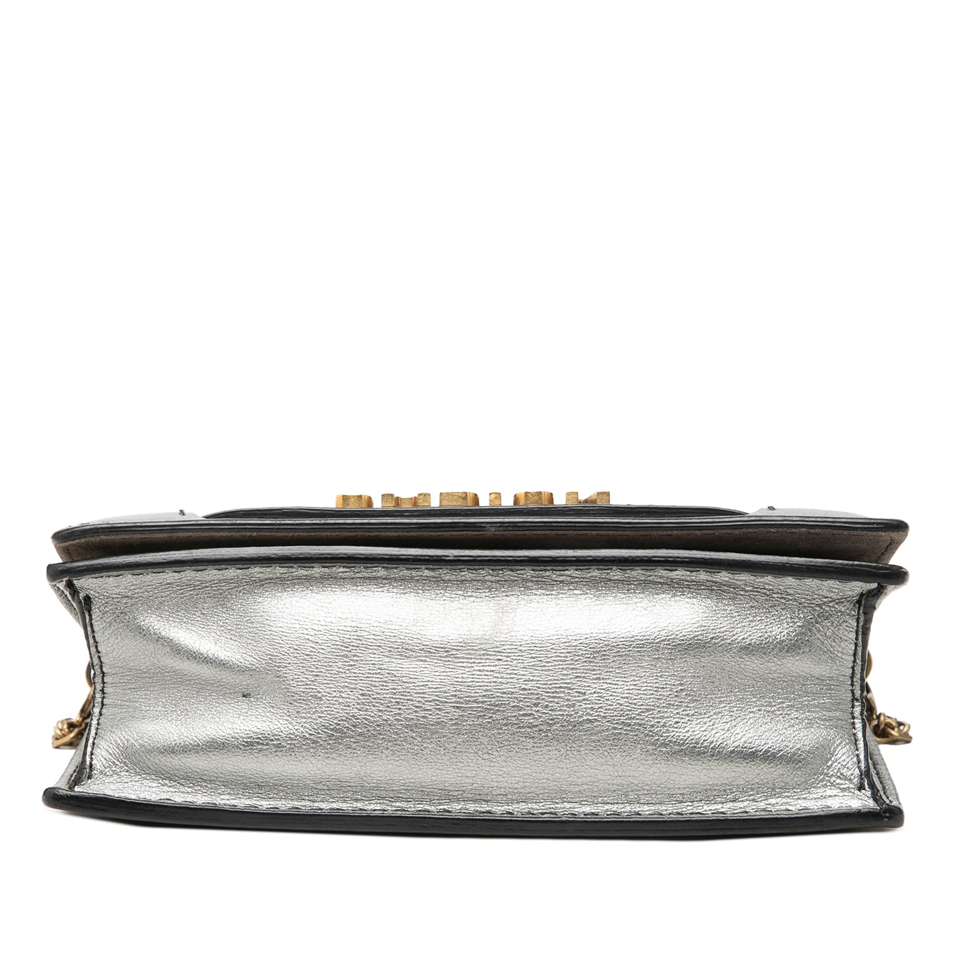 Dior Metallic Calfskin JAdior Clutch with Chain