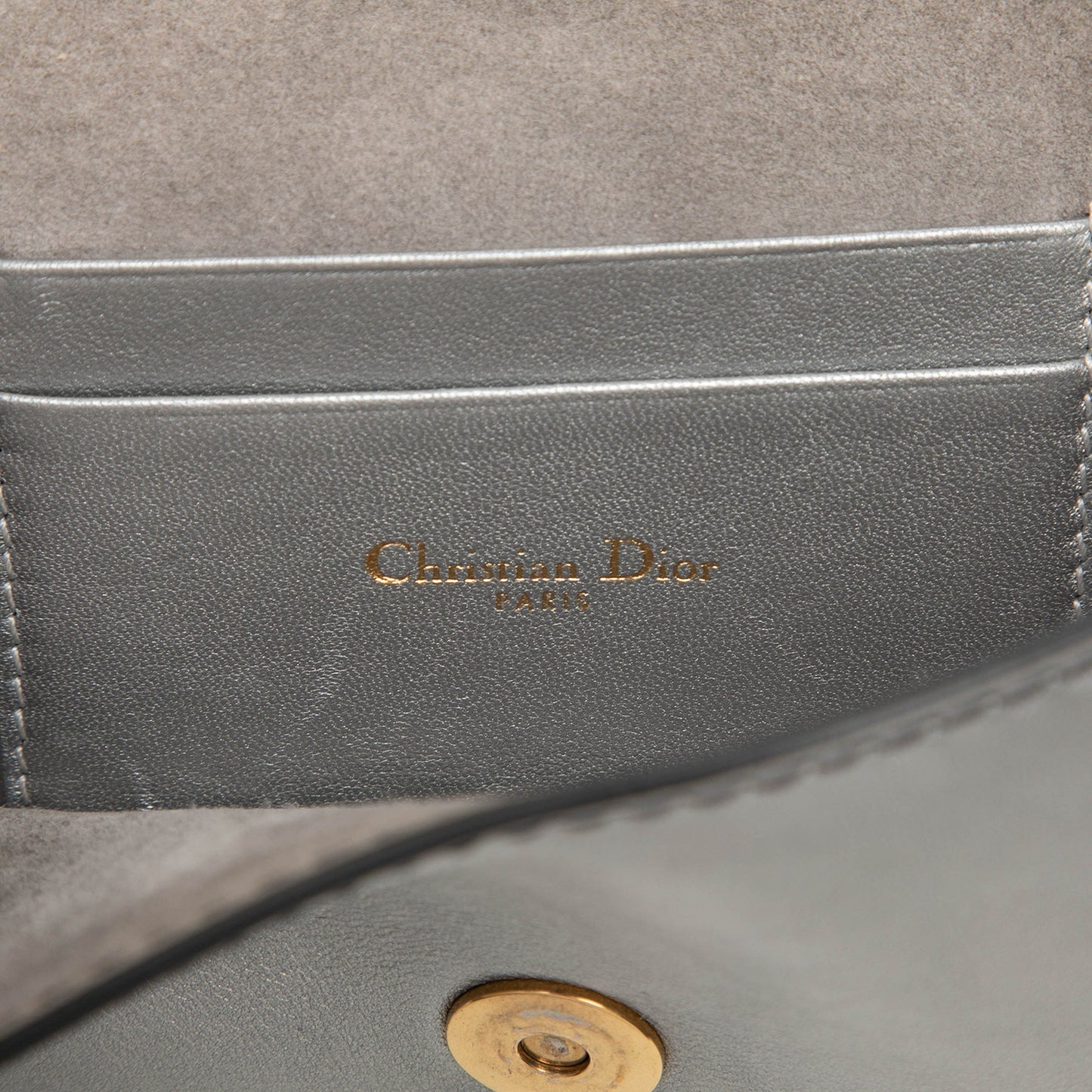 Dior Metallic Calfskin JAdior Clutch with Chain