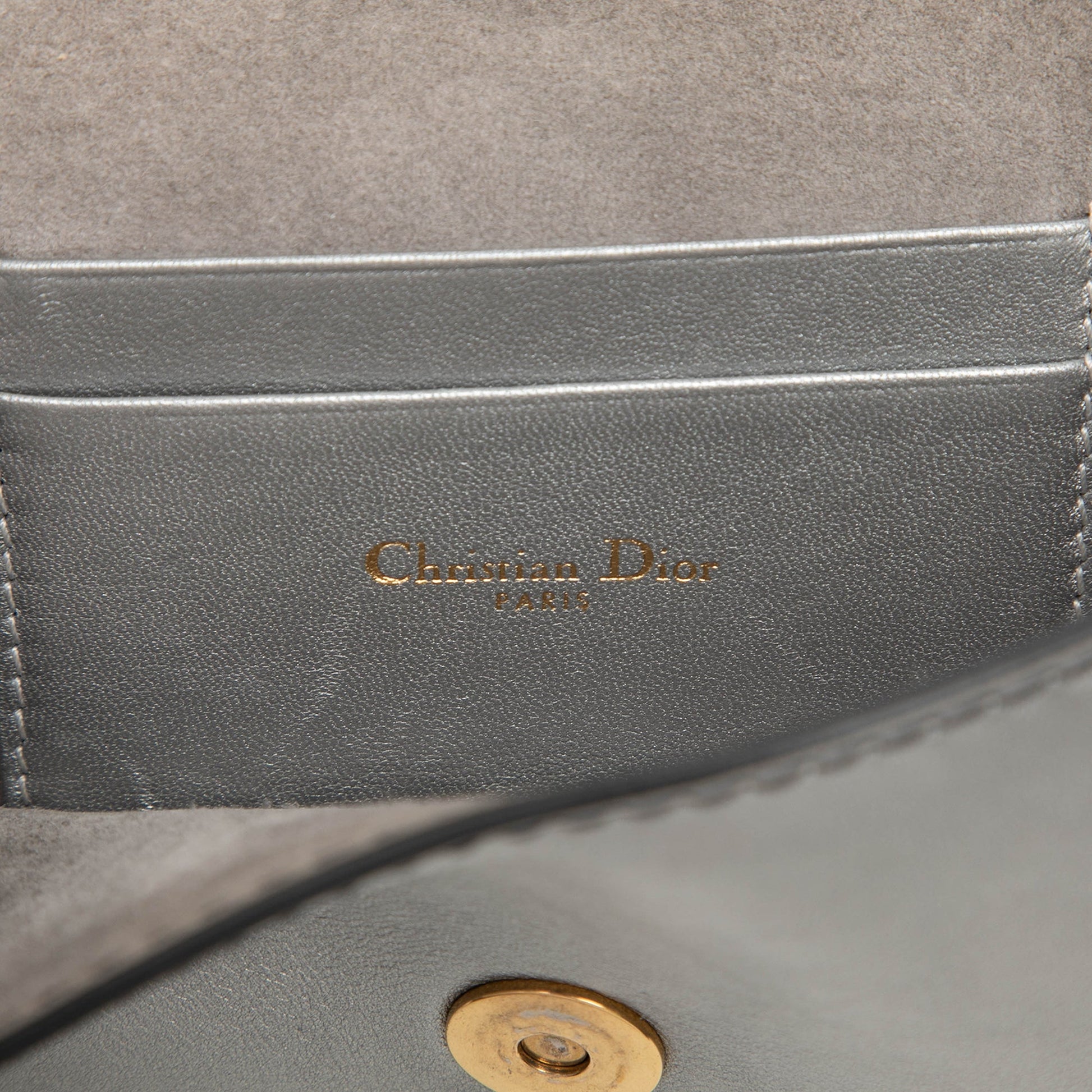 Dior Metallic Calfskin JAdior Clutch with Chain